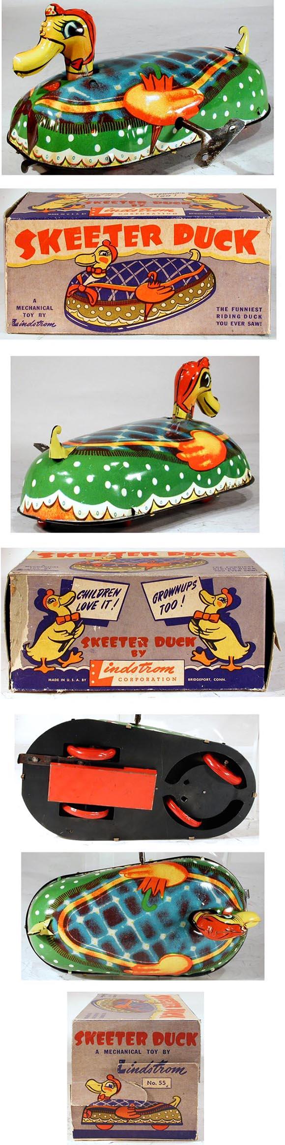 c.1950 Lindstrom, No. 55 Skeeter Duck in Original Box